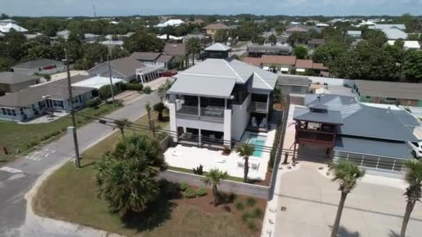 Casas Villas Contemporáneas Panama City Town Florida Estados Unidos Disparo — Vídeo de stock