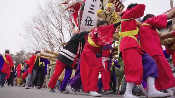 Sagicho Float Carried Omihachiman Low Angle Shot Team — 비디오