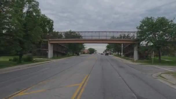 Resa Illinois State Tollway Vägar Och Gator Konstruktion Långsam Trafik — Stockvideo