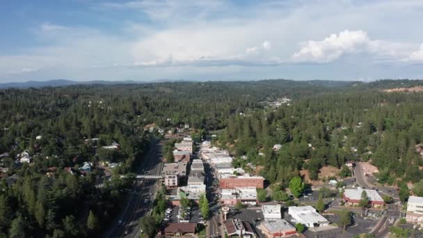 Ampia Panoramica Aerea Della Storica Città Montagna Placerville Nel Nord — Video Stock