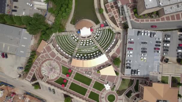 Aerial View Bowl Sugar Hill Summer Sunny Georgia Screwdriver Drone — Video