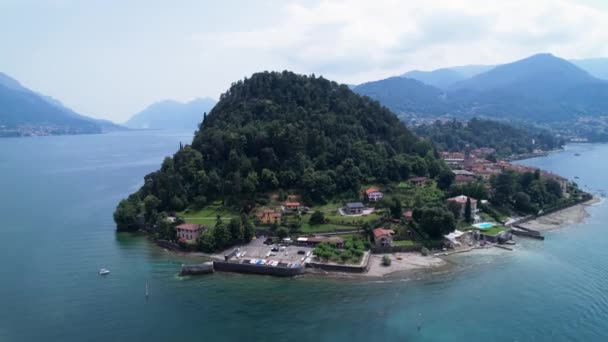 Bellagio Lago Como Itália Vista Aérea — Vídeo de Stock