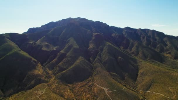 Aerial Drone View Southern Rockies Desert Mountain Range Summer Day — Vídeo de Stock
