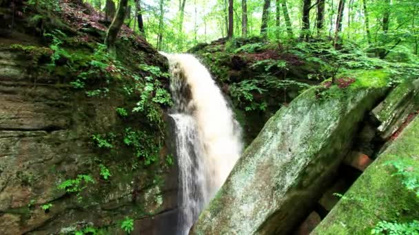 Panoramic View Nelson Ledge Which Creates Tremendous Scenic Beauty — стокове відео