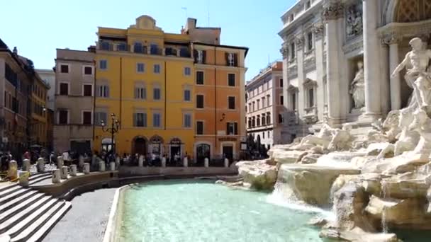 Timelapse Trevi Fountain Rzym Włochy — Wideo stockowe