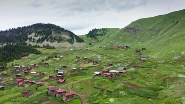 Aerial View Adjara Province Countryside Mountain Plateau Georgia — Wideo stockowe