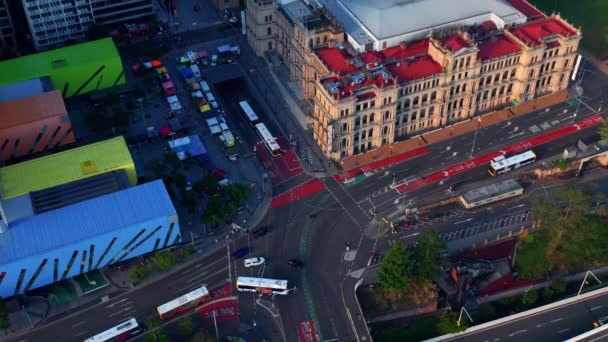 Hotéis Apartamentos Brisbane Cbd Com Queen Wharf Construction Site Revelado — Vídeo de Stock