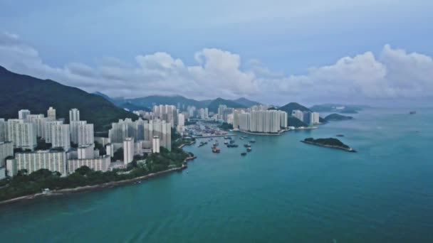 Drone View Aberdeen Cityscape Hong Kong — Stockvideo
