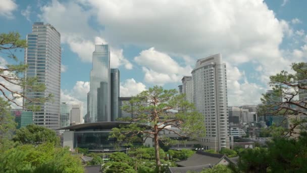 Wtc Seoul Trade Tower Und Coex Convention Exhibition Center Intercontinental — Stockvideo