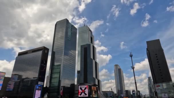 Dramatyczny Szybki Ruch Chmur Nad Coex World Trade Center District — Wideo stockowe