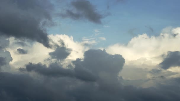 Cloud Blue Sky Wide Shot — Vídeo de stock