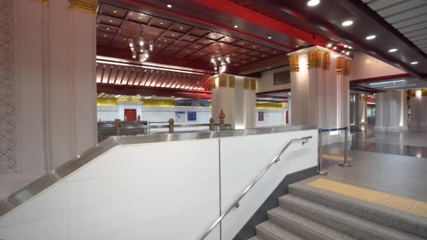 Beautiful Interior Design Sanam Chai Station New Mass Rapid Transit — Stockvideo