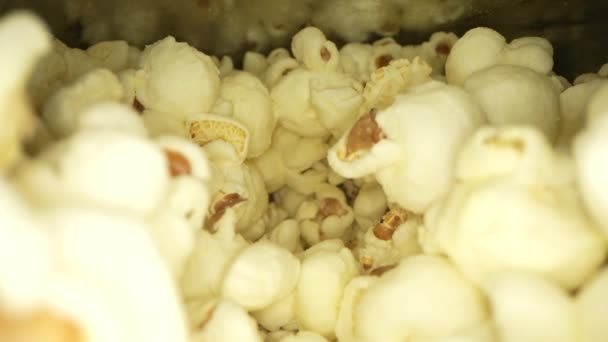 Macro Close Shot Bag Popcorn Sliding Out Bag — Vídeos de Stock