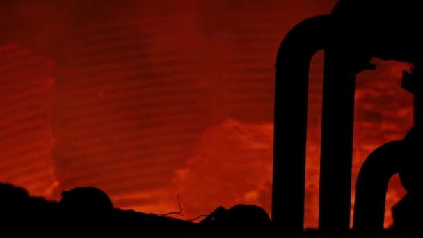 Furnace Smelting Scrap Metal — Stok video