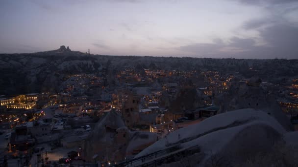 Beautiful Scenery Greme Cappadocia Region Turkey Sunset — Vídeo de Stock