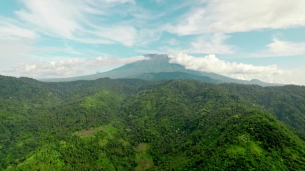 Aerial View Bali Island Indonesia Remote Jungle Landscape Mountains Landscape — Stock Video