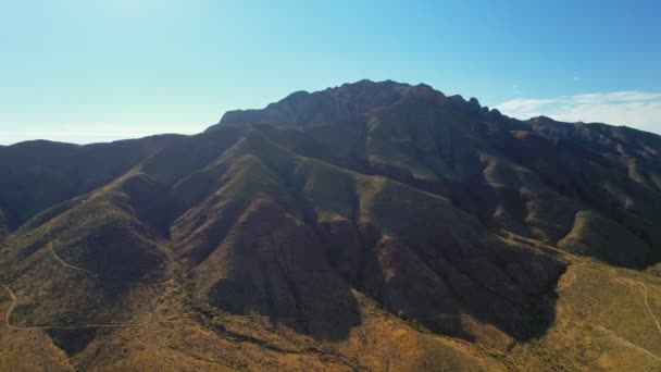 Franklin Mountains Paso Texas Usa Aerial Drone Panoramic View Hot — Stok video