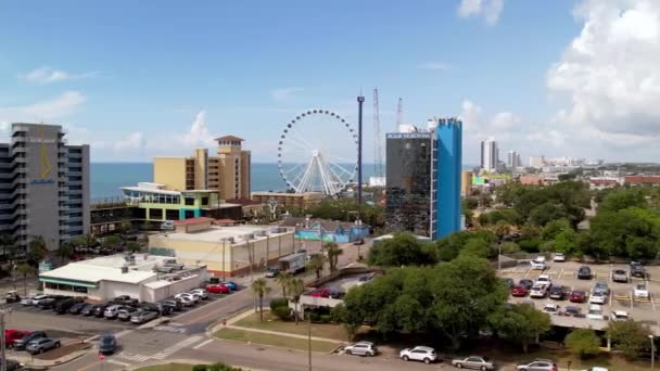 Parque Atracciones Órbita Aérea Myrtle Beach Carolina Del Sur — Vídeos de Stock