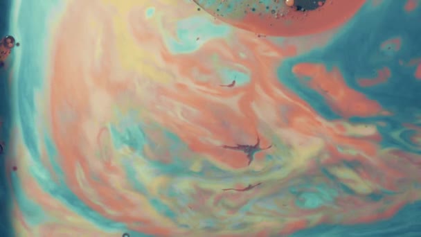 Abstract Colourful Patterns Moving Liquid Art Creating Colourful Frames — Video Stock