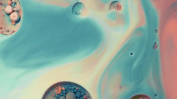 Fluid Painting Colour Soap Bells Moving Creating Digital Art — Stockvideo