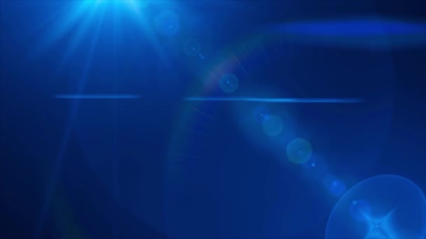 Blue Lens Flare Abstract Background — Stock Video