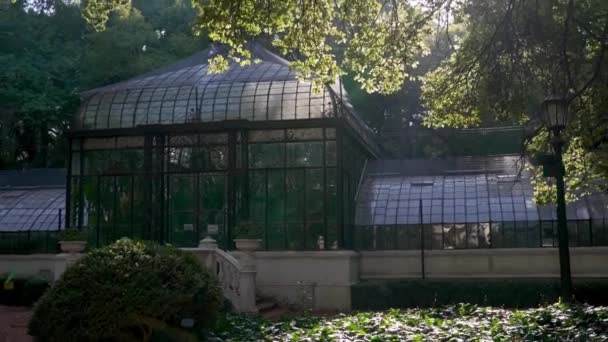 Jardin Botanico Buenos Aires Teki Beş Seradan Büyüğünü Gözler Önüne — Stok video