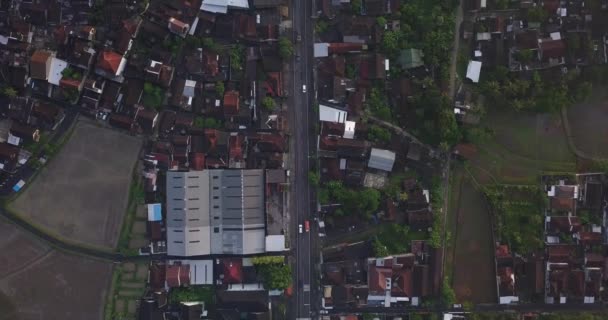 Vista Aérea Superior Para Baixo Tiro Assentamento Área Cidade Magelang — Vídeo de Stock