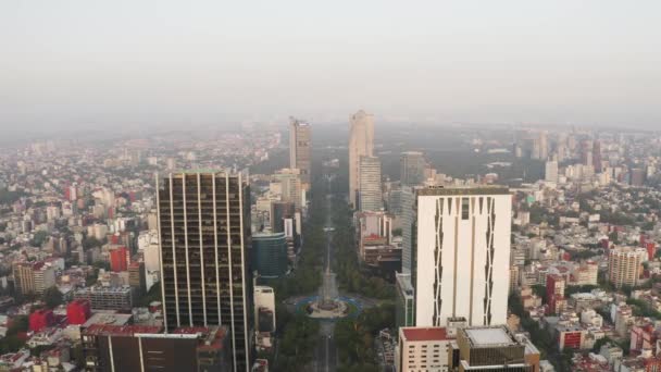 Edifícios Arranha Céus Alta Subida Reforma Centro Cidade México — Vídeo de Stock