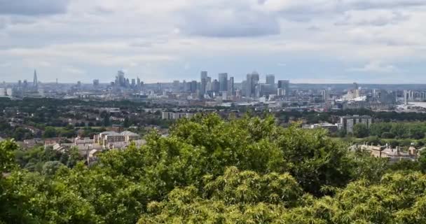 Θέα Στο Κεντρικό Λονδίνο Από Severndroog Castle Λονδίνο Ηνωμένο Βασίλειο — Αρχείο Βίντεο