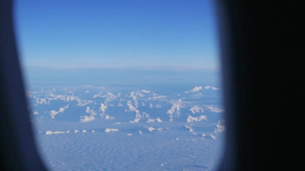 Mountains Seen Airplane Window — Vídeo de Stock