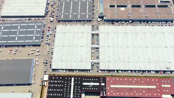 Aerial Footage Large Shopping Centre Car Parks Located City — Video