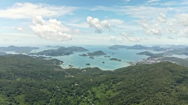 Aerial View Hong Kong Unesco Global Geopark Lot Small Islands — Wideo stockowe