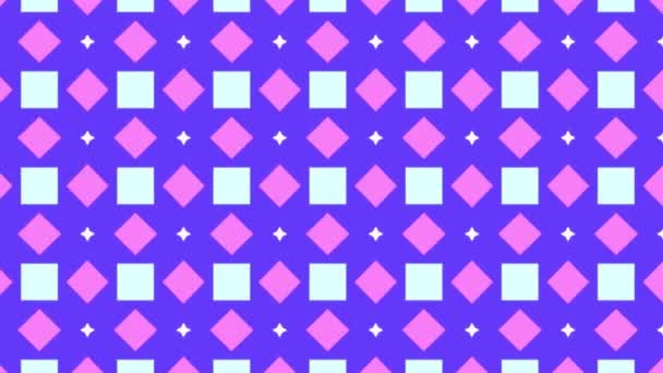 Animation Squares Rhombus Shades Blue Slide Background — Stock video