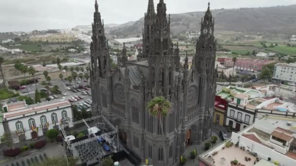 Church San Juan Bautista Arucas Church Catholic Temple Located Old — Vídeo de stock