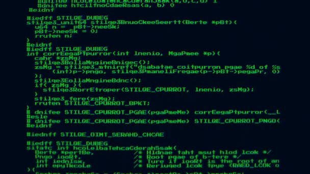Source Code Instructions Scrambled Text Public Domain Projects Scrolling Monitor — Vídeo de Stock
