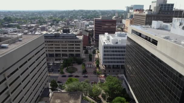 Aerial View Middle Buildings City Centre Wilmington Delaware Usa Pull — Video