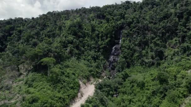 Beautiful Waterfall Jungle Cambodia Pich Nil Area South Cambodia — Videoclip de stoc