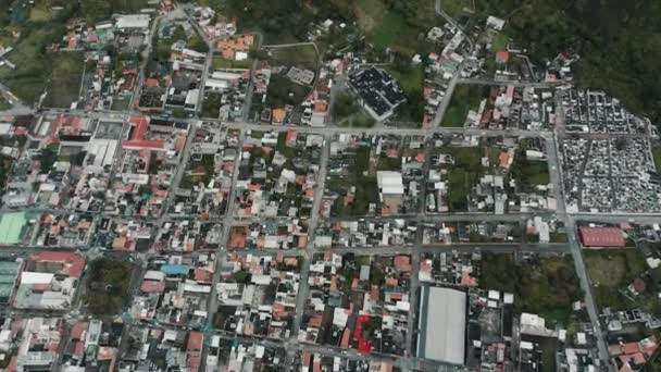 Bird Eye View Baos Agua Santa Latin American City Tungurahua — Video