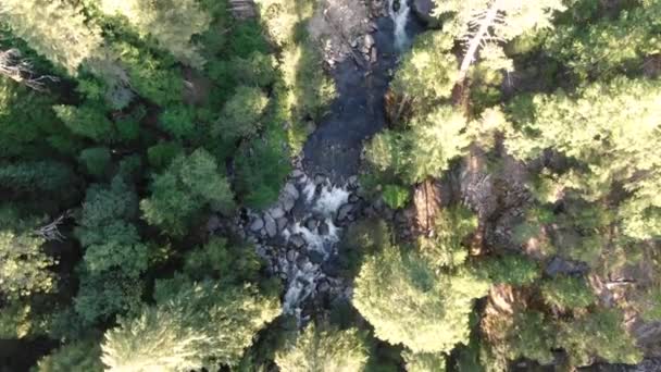 Top Cinematic Drone Shot American River Sierra Nevada Mountains California — Video Stock