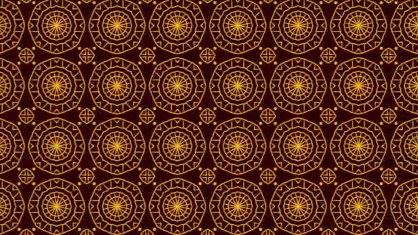 Mandala Seamless Pattern Background Colored Drawing Graphic Animation — Stockvideo