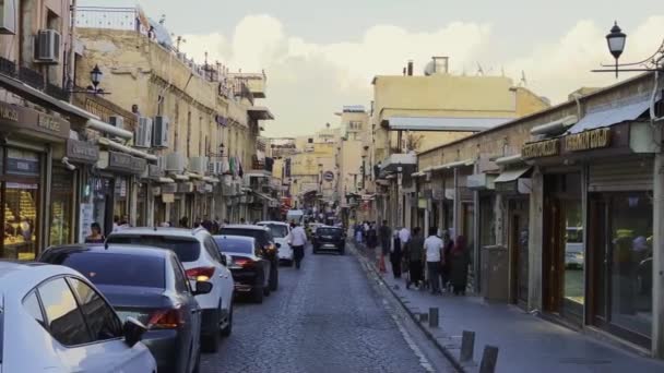 Mardin Turkey Cinematic Places People Activities Street View Main Road — Stockvideo