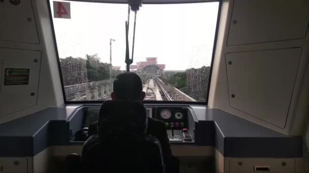 Jakarta Indonesia May 2022 People Wear Masks Mrt Train Ride — Vídeo de Stock