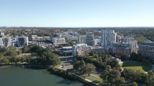 Aerial View South West Sydney Residential Apartment Buildings Wolli Creek — 비디오