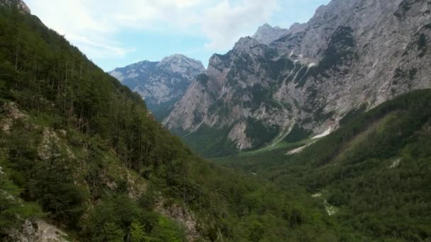 Logar Valley Slovenia One Most Beautiful Alpine Glacial Valleys Found — Stock video