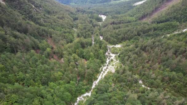 Logar Valley Slovenia One Most Beautiful Alpine Glacial Valleys Found — Stock video