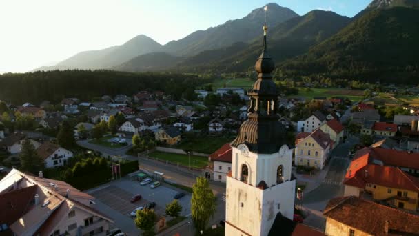 Preddvor Slovenia Small Idyllic Town Breathtaking Views Stunning Panoramas Nestled — Vídeo de stock