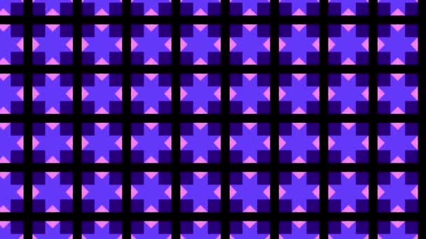 Light Blue Pink Colored Loop Video Seamless Pattern Decorative Patchwork — Αρχείο Βίντεο