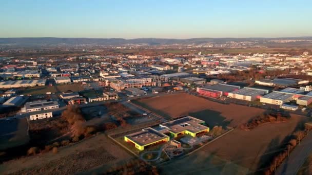 Aerial Orbit Industrial Commercial Park Mlheim Krlich Rhineland Palatinate Germany — Stok video