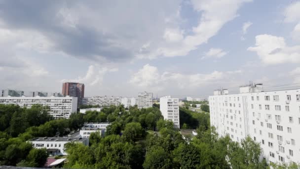 Establishing Shot Residential Housing Apartments Old Soviet Buildings Moscow Russia — Vídeo de Stock