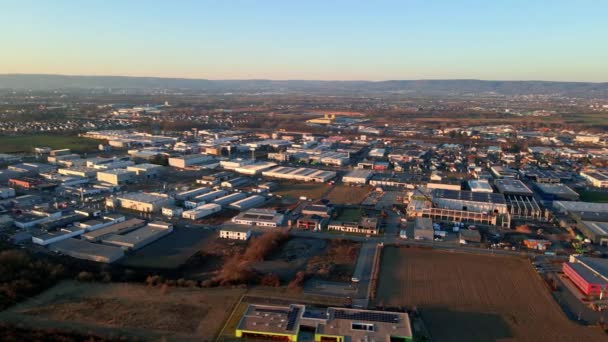 Aerial Orbit Industrial Commercial Park Mlheim Krlich Rhineland Palatinate Germany — Stok video